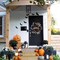 Halloween Glitter Pumpkin Wreath with Balls & Berries, Black Roses